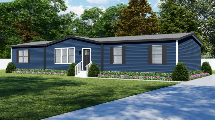 The PEARL Exterior. This Manufactured Mobile Home features 4 bedrooms and 2 baths.