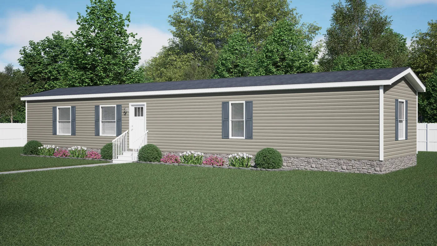 The FOOTHILLS 66 Exterior. This Manufactured Mobile Home features 3 bedrooms and 2 baths.