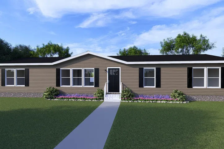 The EMPOWER Exterior in Clay Vinyl. This Manufactured Mobile Home features 4 bedrooms and 2 baths.