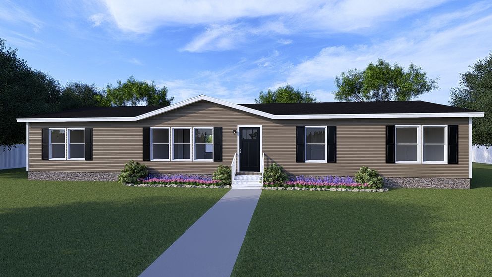 The EMPOWER Exterior in Clay Vinyl. This Manufactured Mobile Home features 4 bedrooms and 2 baths.