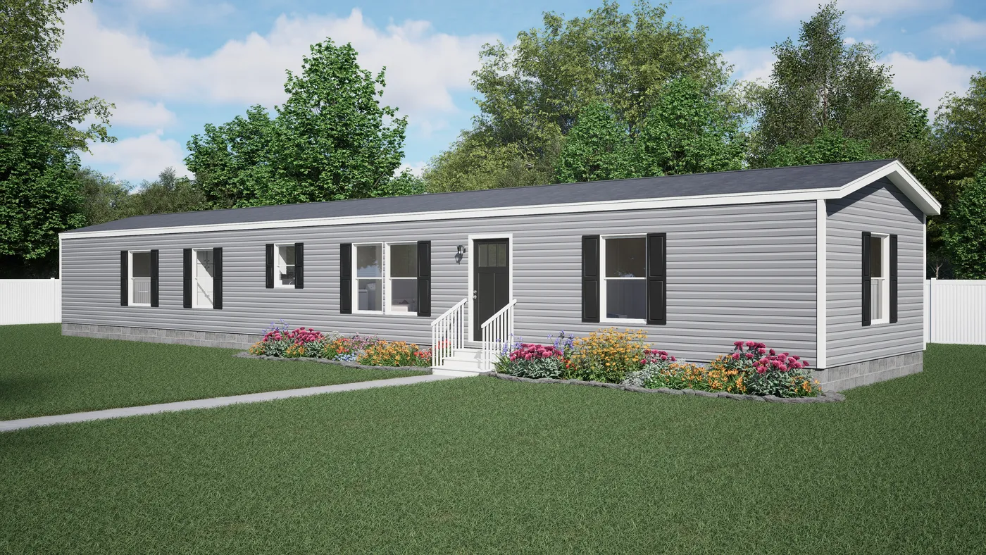 The GRAND Exterior. This Manufactured Mobile Home features 3 bedrooms and 2 baths.