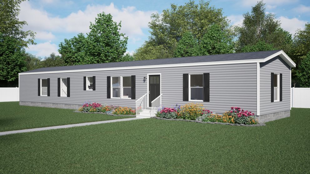 The GRAND Exterior. This Manufactured Mobile Home features 3 bedrooms and 2 baths.