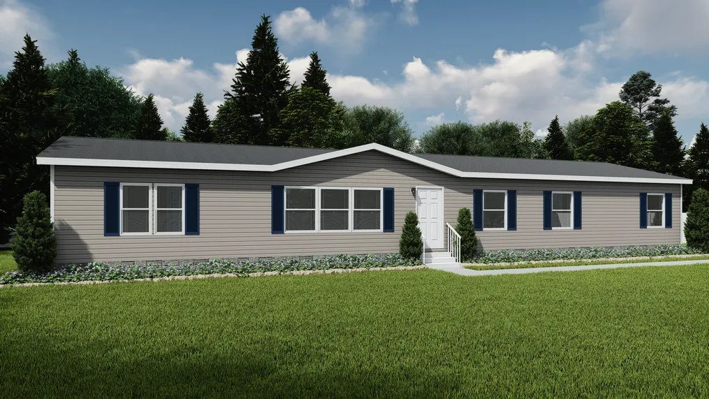 The THE CREEKWOOD Exterior. This Manufactured Mobile Home features 4 bedrooms and 2 baths.