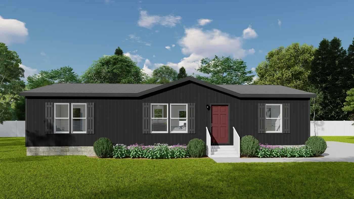 The DRM481F 48'              DREAM Exterior. This Manufactured Mobile Home features 3 bedrooms and 2 baths.