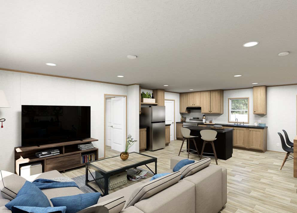 The ASPIRE Exterior. This Manufactured Mobile Home features 3 bedrooms and 2 baths.