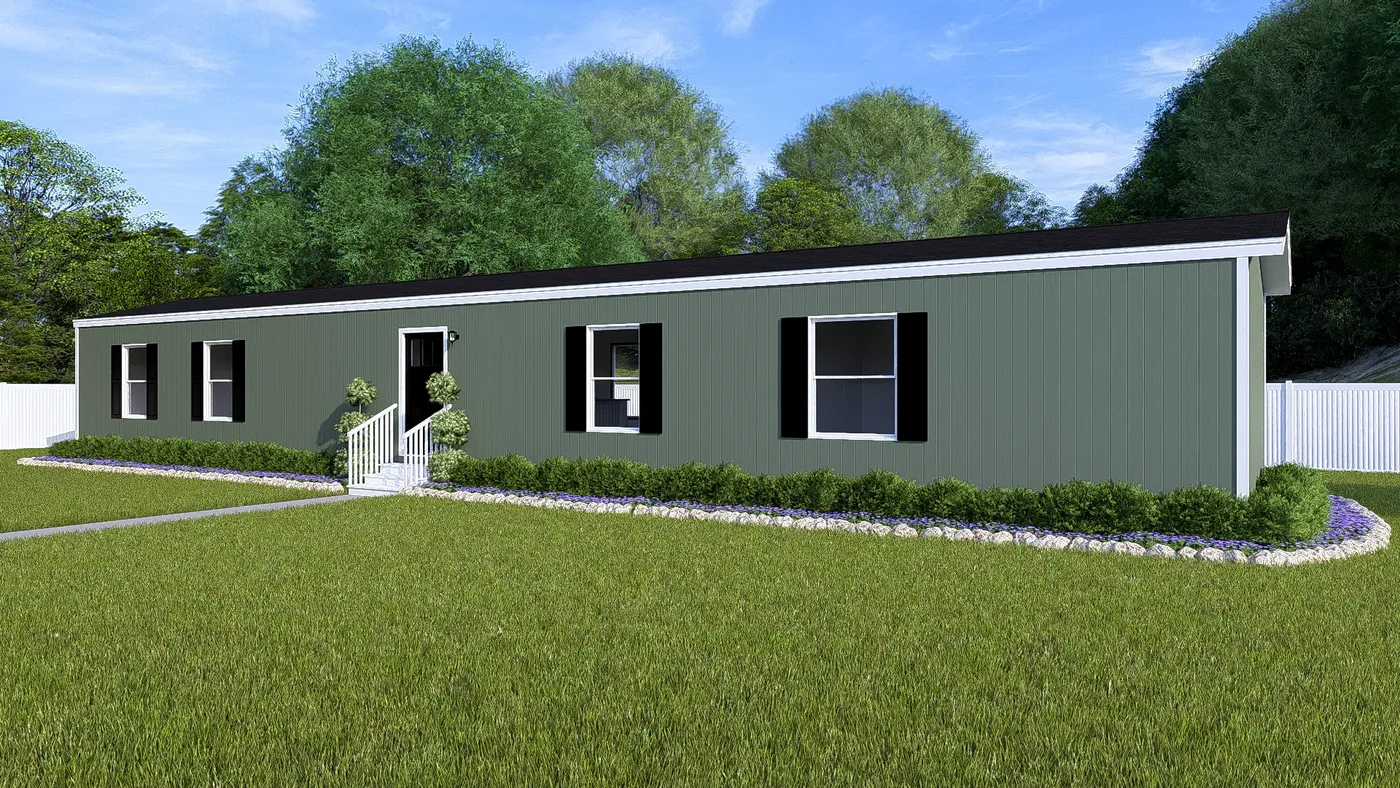The BALANCE Exterior in Olive. This Manufactured Mobile Home features 3 bedrooms and 2 baths.