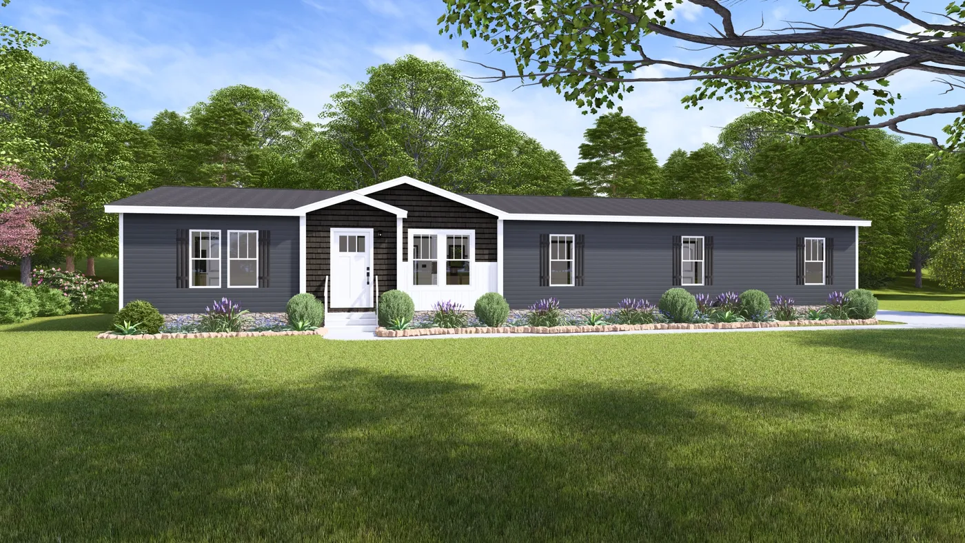 The BOUJEE XL 2 Exterior. This Manufactured Mobile Home features 4 bedrooms and 3 baths.