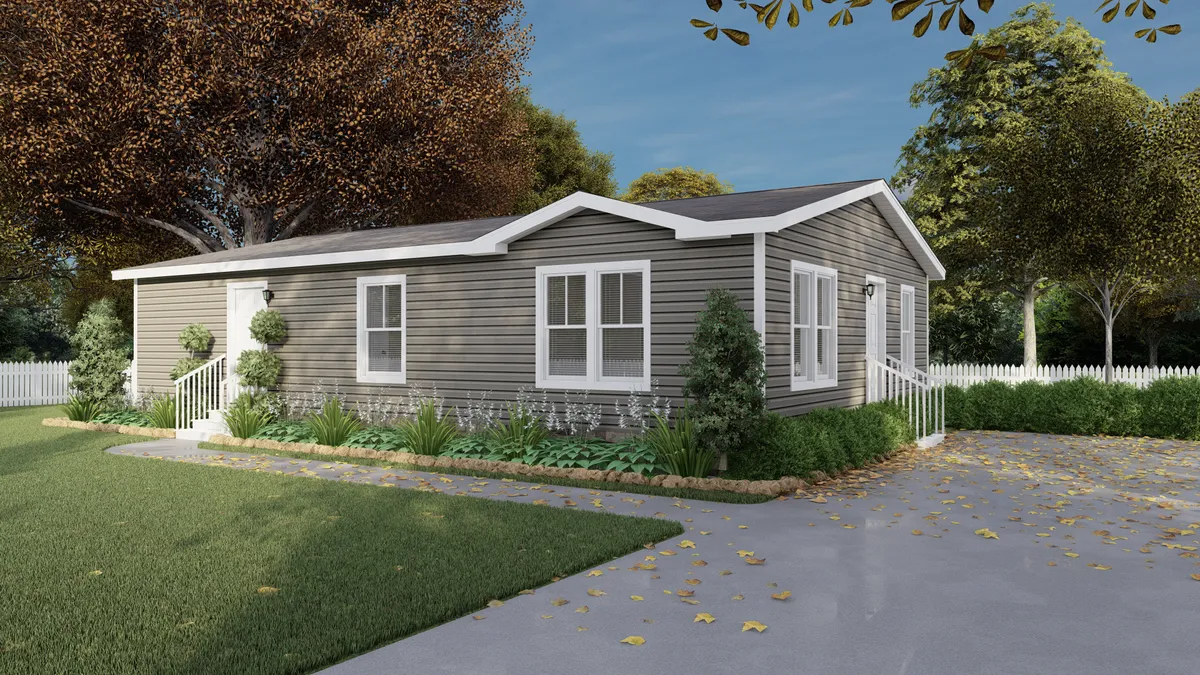 The LEGEND 518 Exterior. This Manufactured Mobile Home features 3 bedrooms and 2 baths.