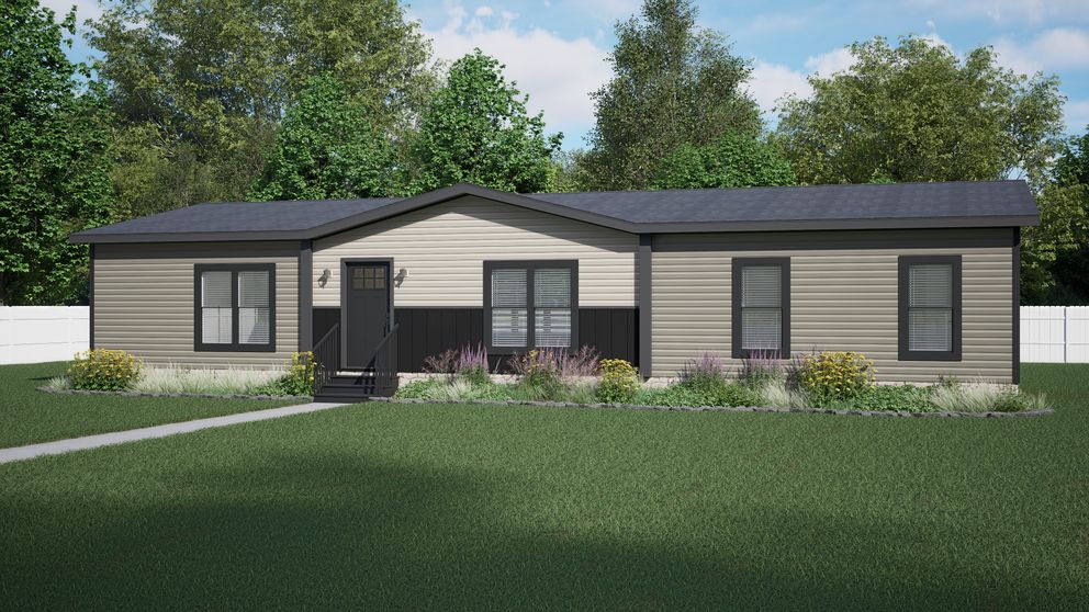 The MOUNTAIN VIEW Exterior. This Manufactured Mobile Home features 3 bedrooms and 2 baths.