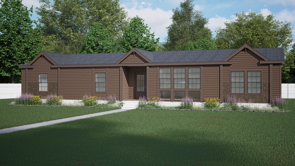 The THE KEEP Exterior. This Manufactured Mobile Home features 3 bedrooms and 3 baths.