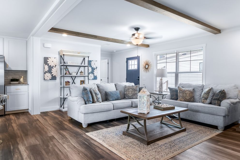 The LIZZIE Exterior. This Manufactured Mobile Home features 3 bedrooms and 2 baths.