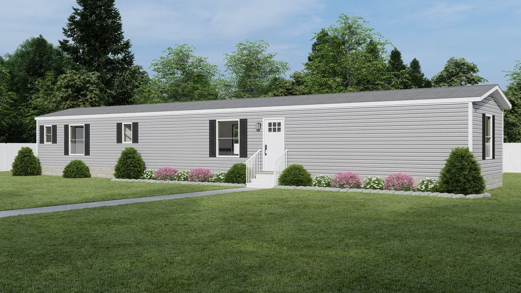 The ZION Exterior - Basic - Flint. This Manufactured Mobile Home features 3 bedrooms and 2 baths.