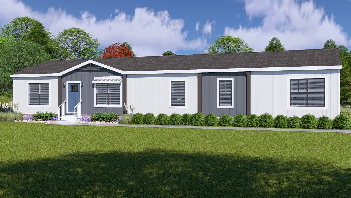 The FARM 4 FLEX Exterior. This Manufactured Mobile Home features 4 bedrooms and 3 baths.