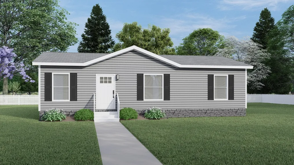 Basic - Flint. The DRAKE Exterior. This Manufactured Mobile Home features 3 bedrooms and 2 baths.