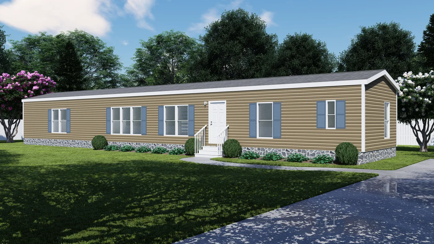 The THE SEASIDE Exterior. This Manufactured Mobile Home features 3 bedrooms and 2 baths.