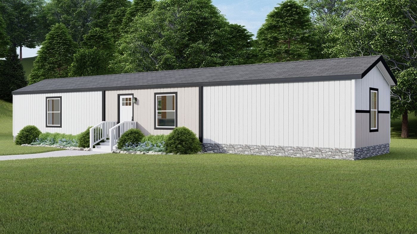 The TUSCANY Exterior. This Manufactured Mobile Home features 2 bedrooms and 2 baths.