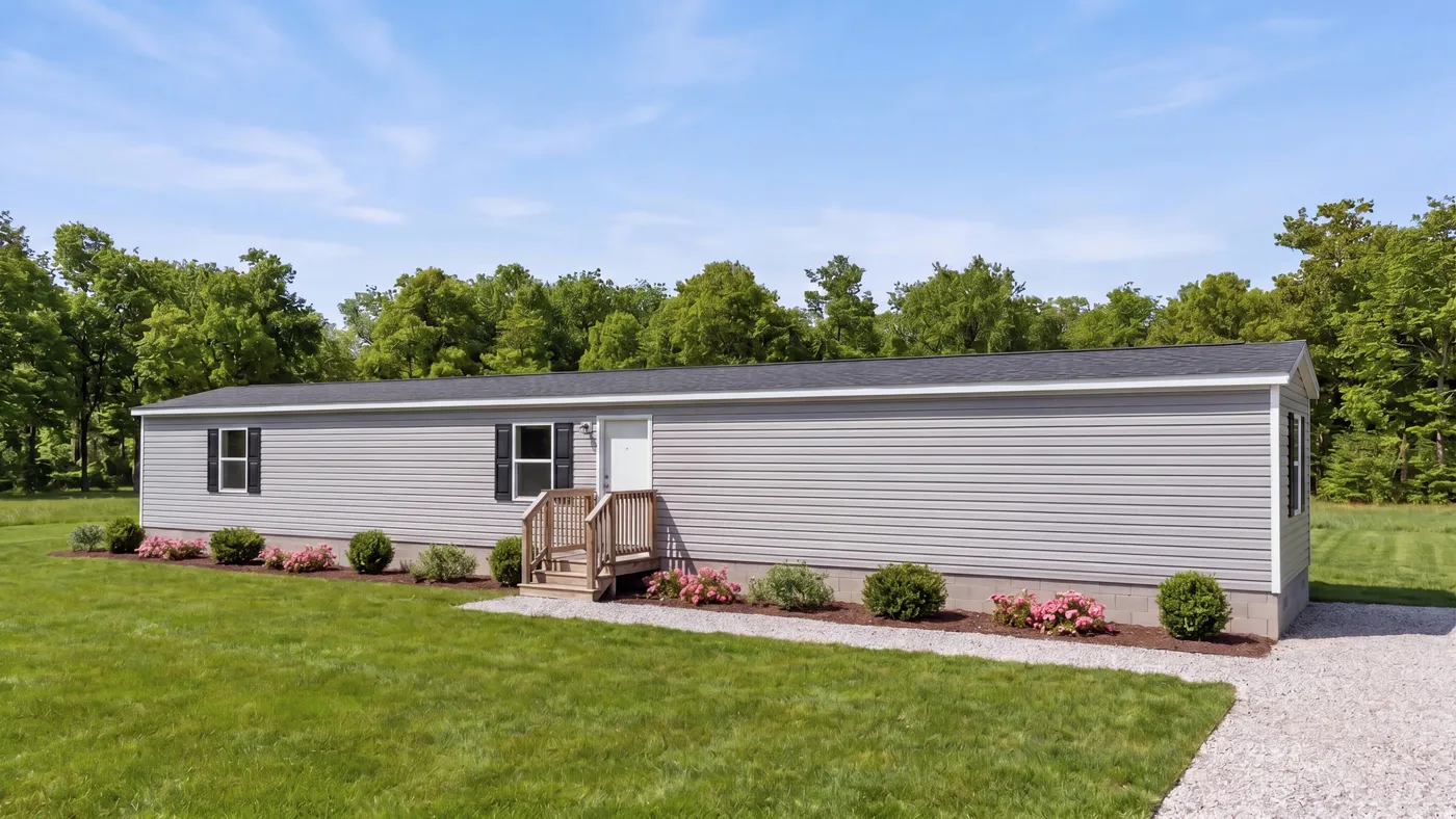 The CYPRESS Exterior. This Manufactured Mobile Home features 4 bedrooms and 2 baths.