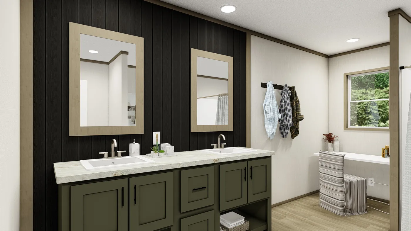 The SUMMIT Exterior. This Manufactured Mobile Home features 4 bedrooms and 3 baths.