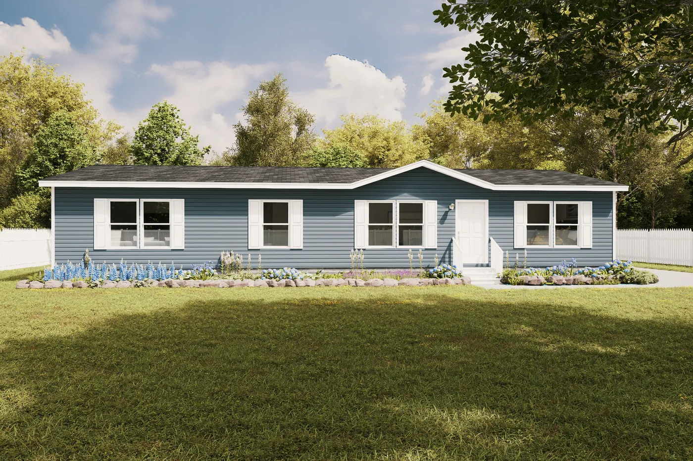 The THE EAGLE 60 Exterior. This Manufactured Mobile Home features 3 bedrooms and 2 baths.