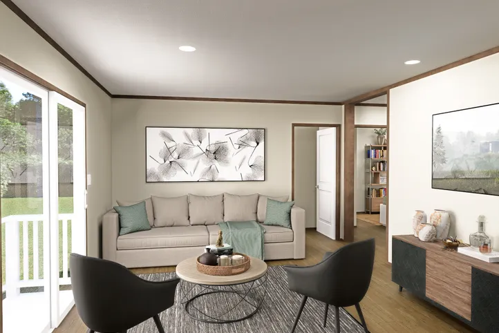The BOONE Exterior. This Manufactured Mobile Home features 4 bedrooms and 2 baths.
