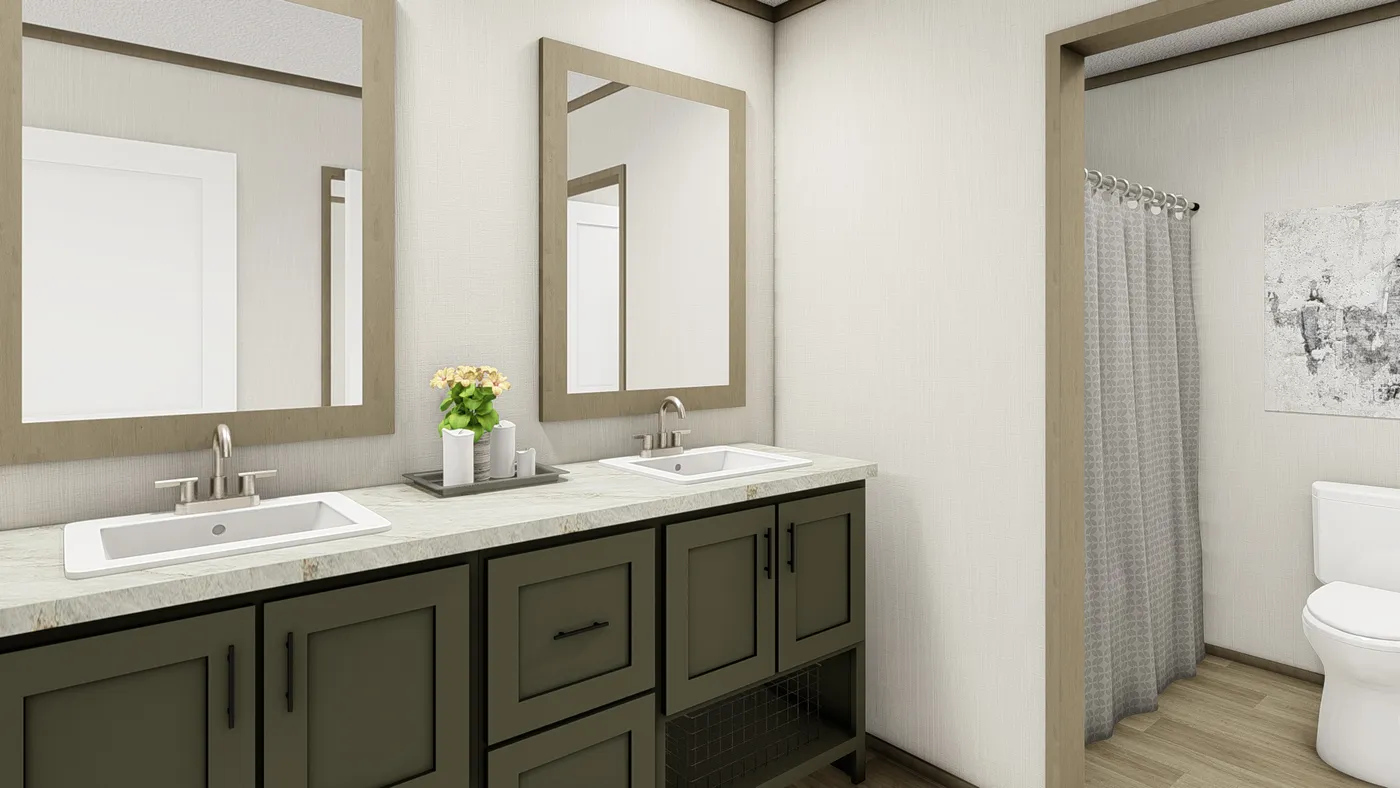 The SNOWCAP Exterior. This Manufactured Mobile Home features 4 bedrooms and 2 baths.