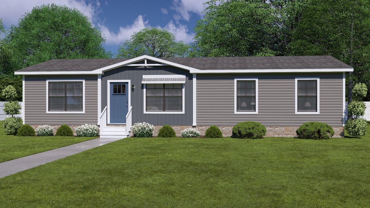 The WILDER Exterior. This Manufactured Mobile Home features 3 bedrooms and 2 baths.