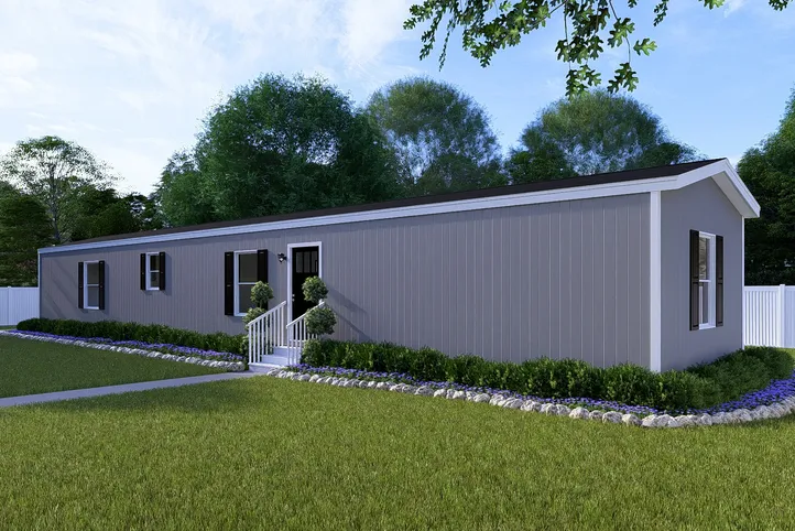 The DESIRE Exterior in Flint. This Manufactured Mobile Home features 3 bedrooms and 2 baths.