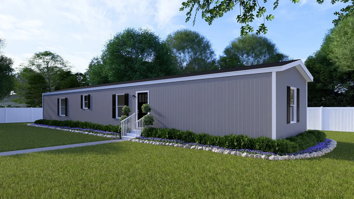 The DESIRE Exterior in Flint. This Manufactured Mobile Home features 3 bedrooms and 2 baths.