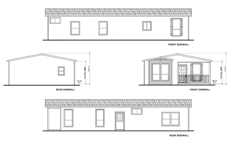 The BOSTON Exterior. This Manufactured Mobile Home features 3 bedrooms and 2 baths.