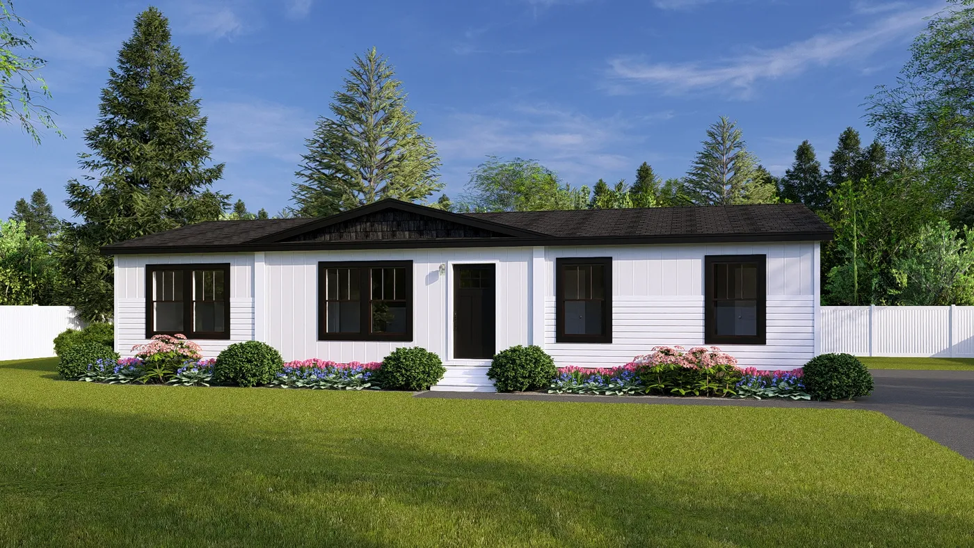 The SOMERSET DR/5228-MS012-1 SECT Exterior. This Manufactured Mobile Home features 3 bedrooms and 2 baths.