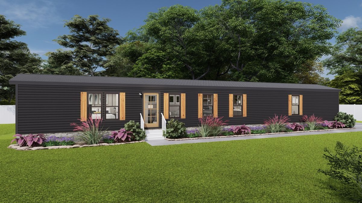 The THE ALEXANDER Exterior. This Manufactured Mobile Home features 3 bedrooms and 2 baths.