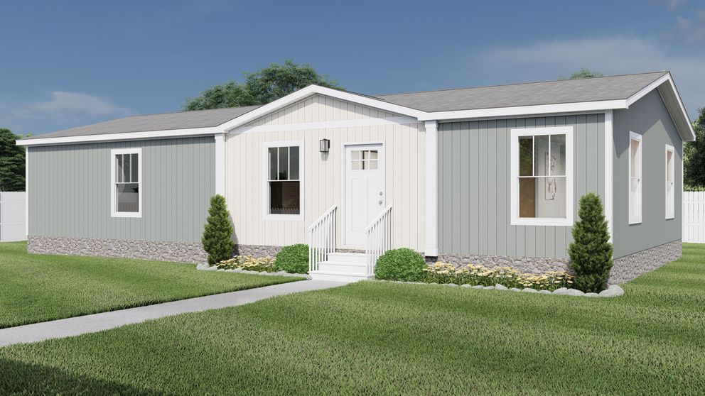 The FREE BIRD Exterior. This Manufactured Mobile Home features 3 bedrooms and 2 baths.