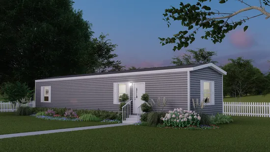 The BLISS Exterior. This Manufactured Mobile Home features 2 bedrooms and 1 bath.