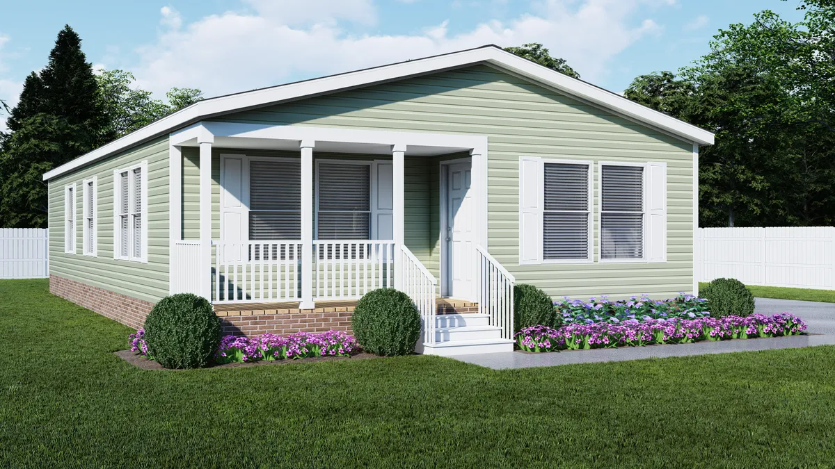 The 5228-774P THE PULSE Exterior. This Manufactured Mobile Home features 3 bedrooms and 2 baths.