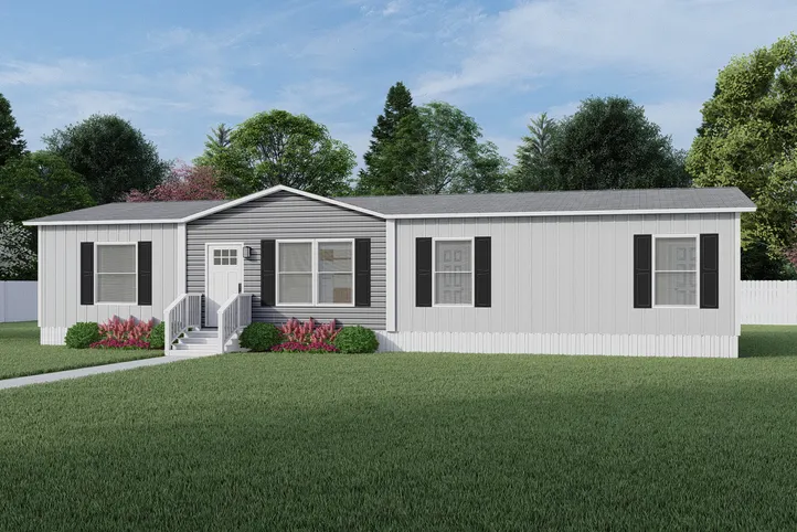 The BOONE   28X56 Exterior. This Manufactured Mobile Home features 4 bedrooms and 2 baths.