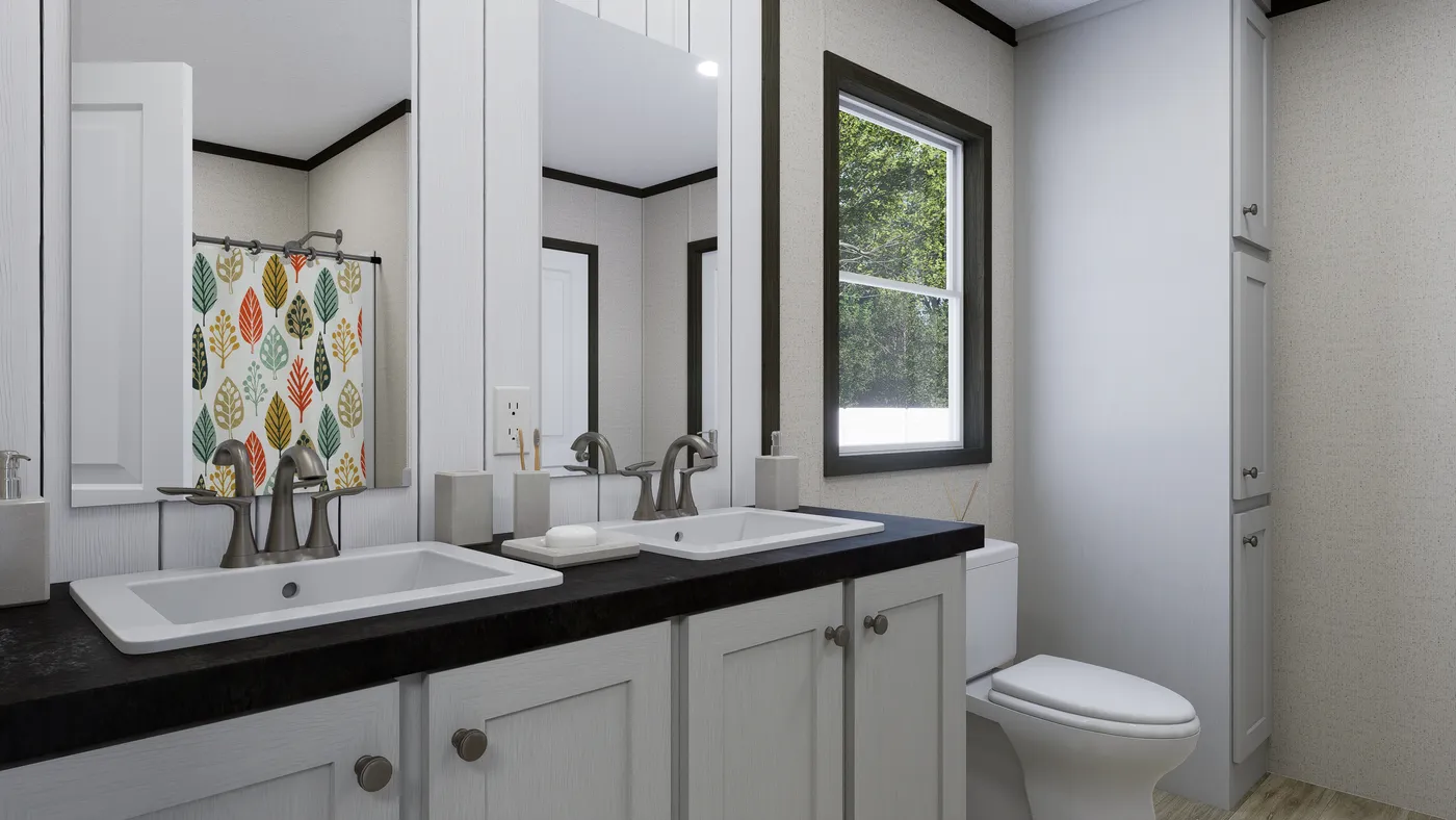 The THE FLOURISH Exterior. This Manufactured Mobile Home features 3 bedrooms and 2 baths.