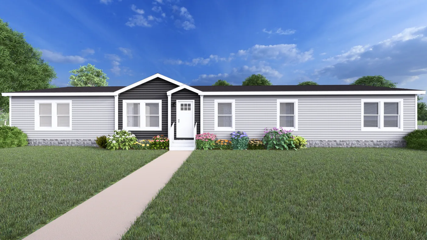 The HERCULES Exterior. This Manufactured Mobile Home features 4 bedrooms and 2 baths.