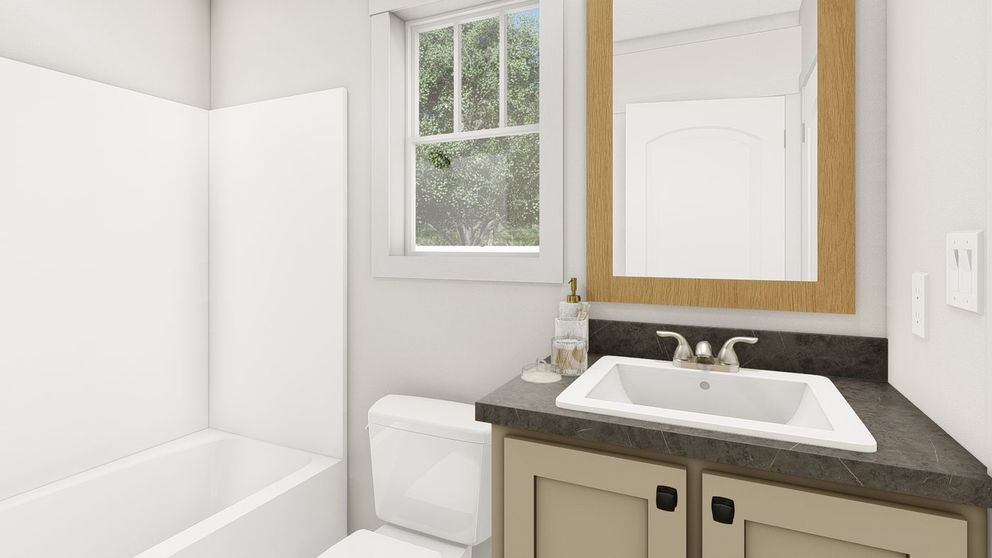 The LAYLA Exterior. This Manufactured Mobile Home features 2 bedrooms and 1 bath.