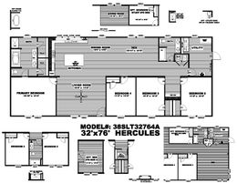 The HERCULES Exterior. This Manufactured Mobile Home features 4 bedrooms and 2 baths.
