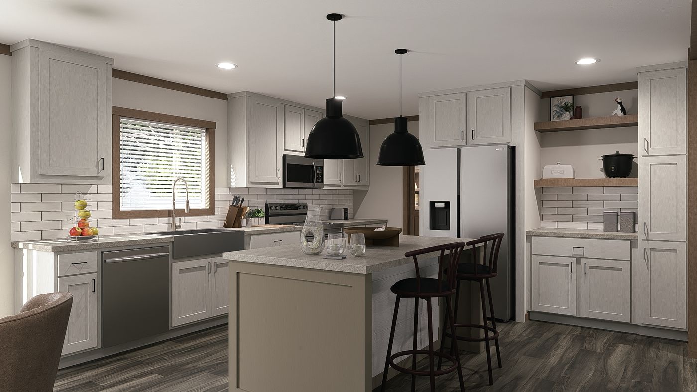 The LIZZIE ELITE Exterior. This Manufactured Mobile Home features 3 bedrooms and 2 baths.