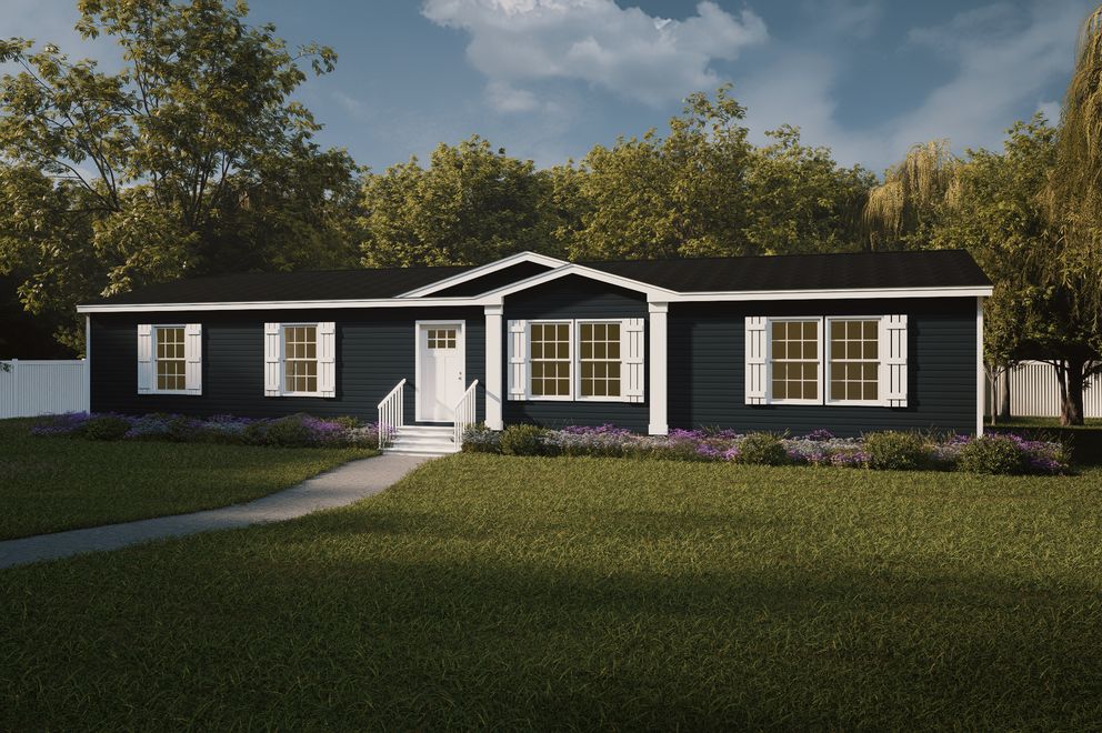 The 5520 SWEET ONE HUD Exterior. This Manufactured Mobile Home features 3 bedrooms and 2 baths.