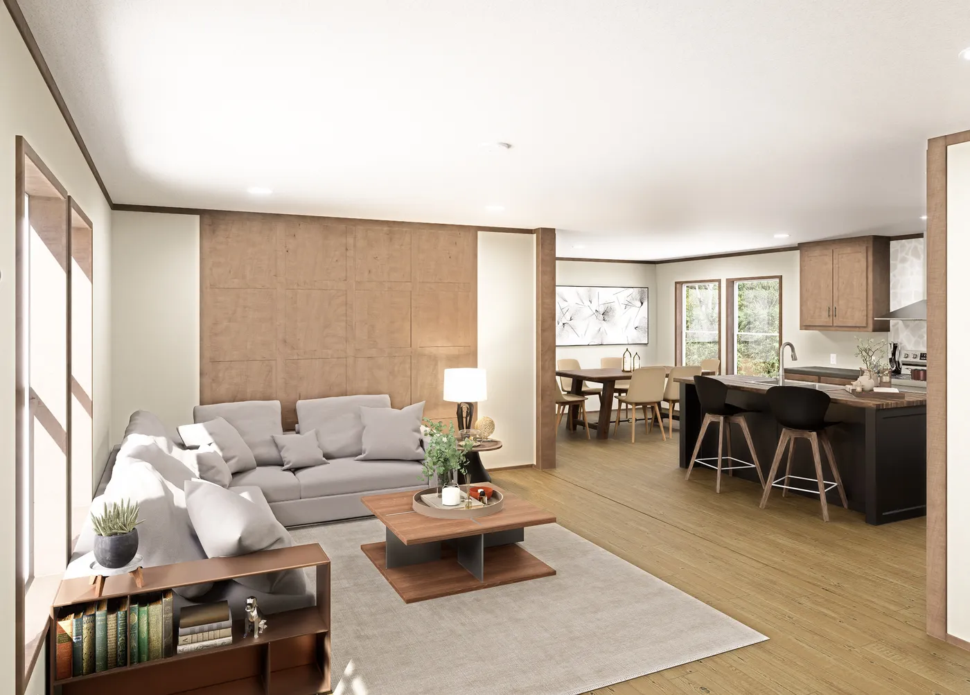 The SEVIER Exterior. This Manufactured Mobile Home features 4 bedrooms and 3 baths.