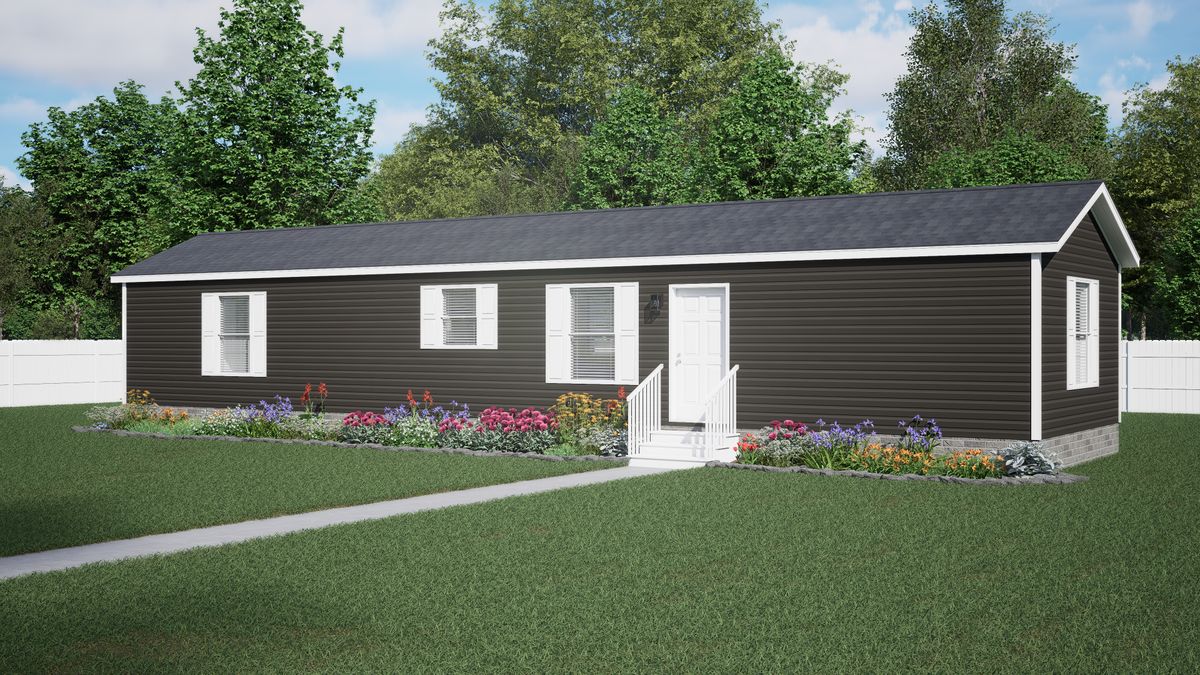 The 6016-CC01 CORNERSTONE 60 Exterior. This Manufactured Mobile Home features 2 bedrooms and 2 baths.