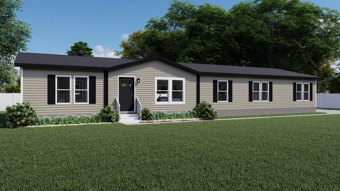 The KING AIR Exterior. This Manufactured Mobile Home features 4 bedrooms and 2 baths.