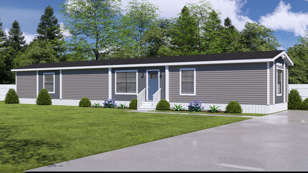 The LEXI Exterior. This Manufactured Mobile Home features 3 bedrooms and 2 baths.