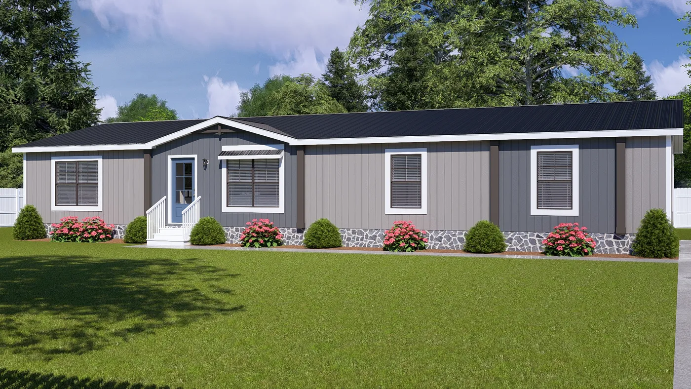 The EVERETT ELITE Exterior. This Manufactured Mobile Home features 4 bedrooms and 3 baths.