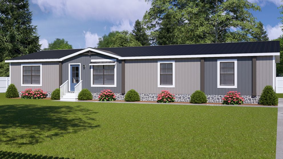The EVERETT ELITE Exterior. This Manufactured Mobile Home features 4 bedrooms and 3 baths.