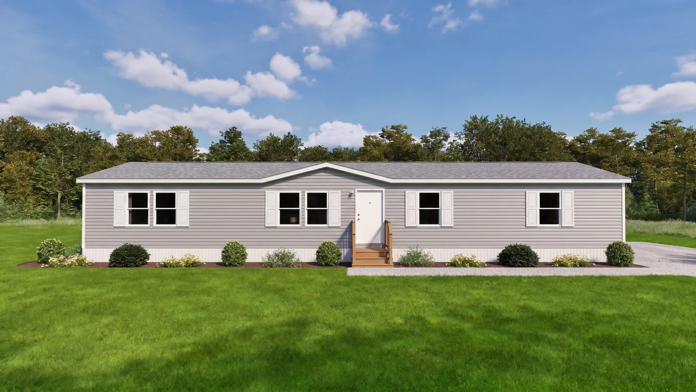 The SYCAMORE Exterior. This Manufactured Mobile Home features 4 bedrooms and 2 baths.