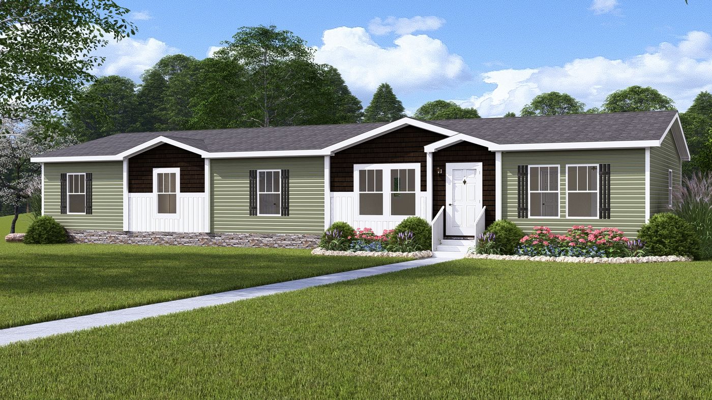 The BOUJEE LUX Exterior. This Manufactured Mobile Home features 4 bedrooms and 3 baths.