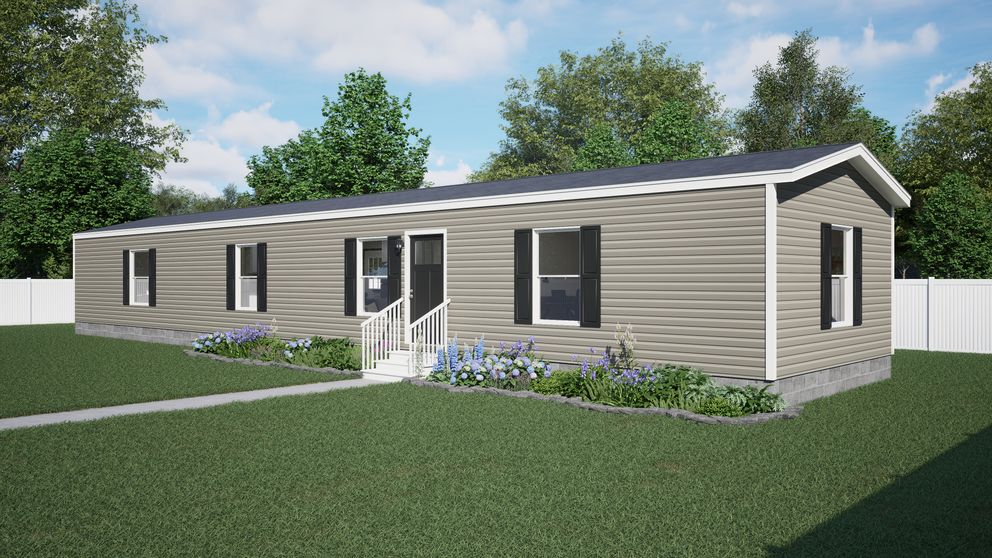 The SENSATION Exterior. This Manufactured Mobile Home features 3 bedrooms and 2 baths.